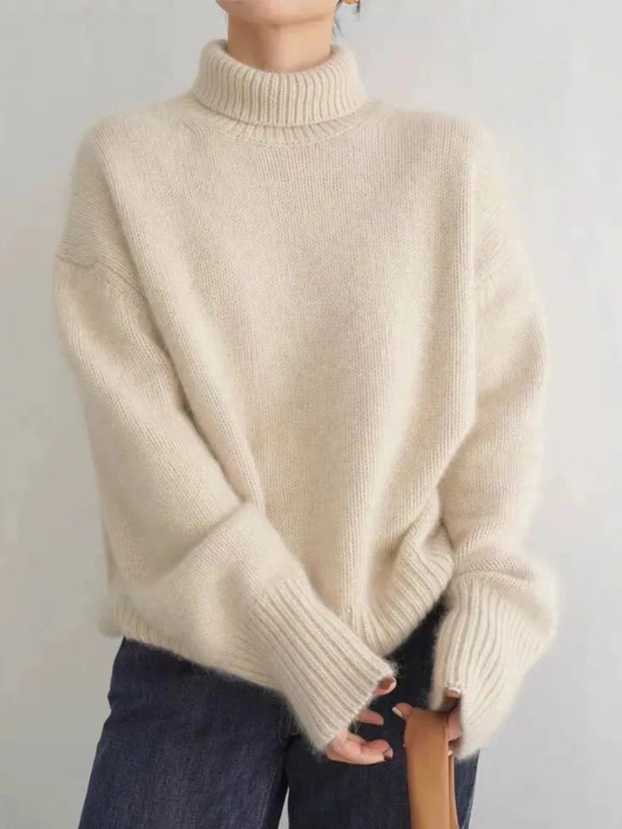Women's Relaxed Fit Turtleneck Sweater