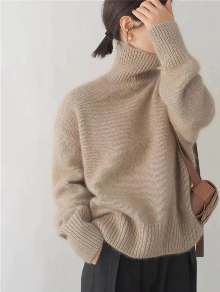 Women's Relaxed Fit Turtleneck Sweater