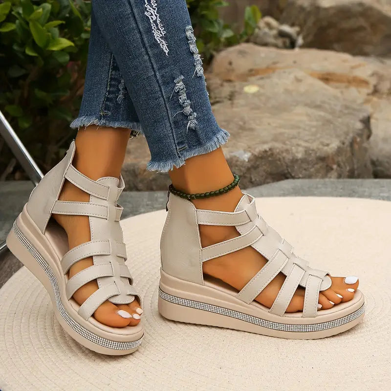 Agnes | Women's Multi-Strap Platform Sandals-The Yellow Prime