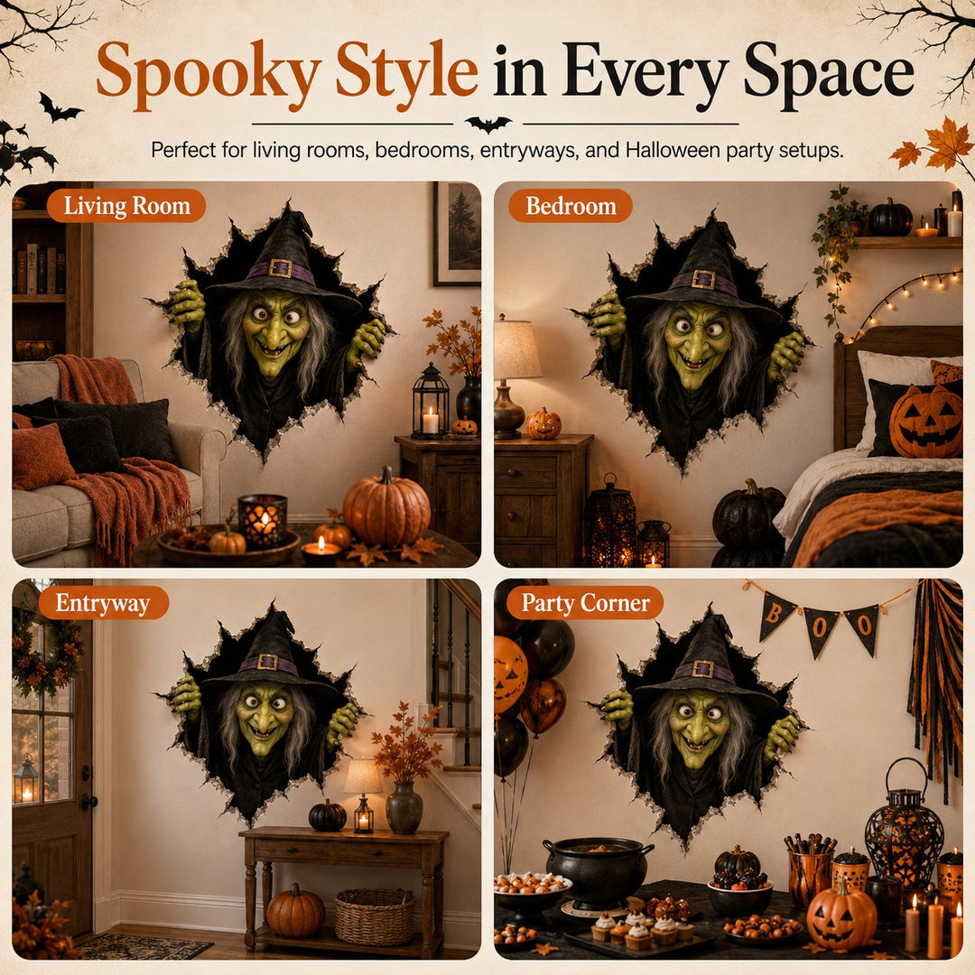 3D-halloweenmuurstickers voor griezelige inbraakdecoratie