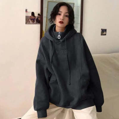 Women's Oversized Cozy Fleece Hoodie - Mid Length Winter Wear-The Yellow Prime