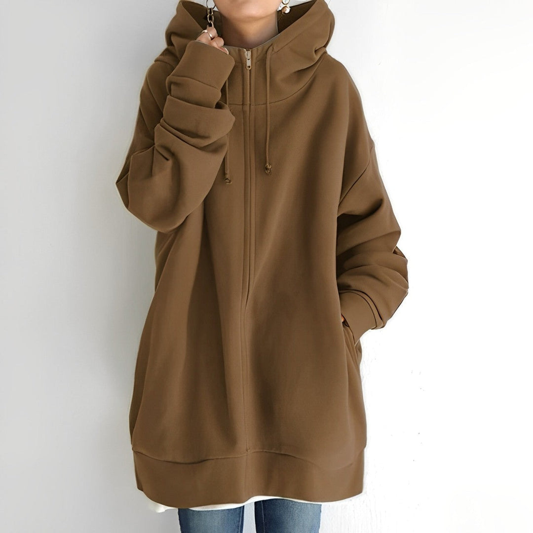 Women's Oversized Warm Fleece Hoodie-The Yellow Prime
