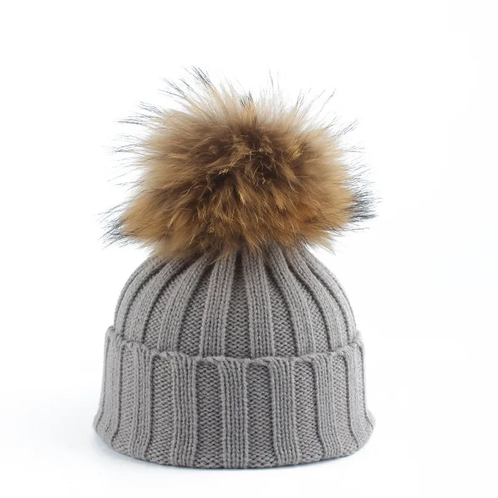 Women's Chunky Ribbed Cotton Blend Winter Beanie-The Yellow Prime