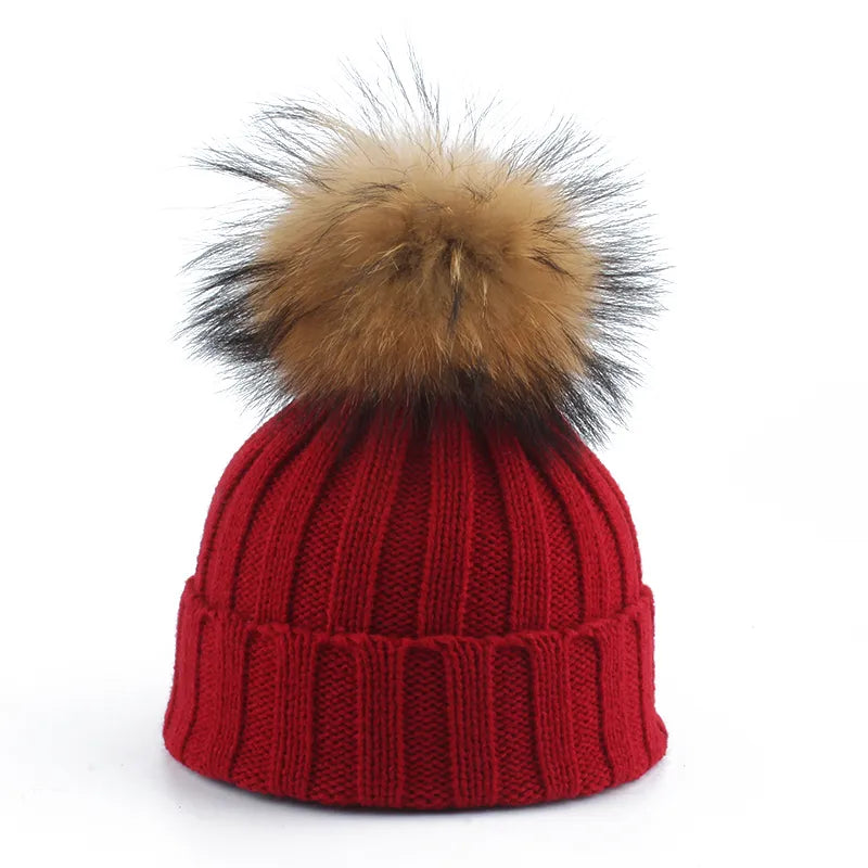 Women's Chunky Ribbed Cotton Blend Winter Beanie-The Yellow Prime