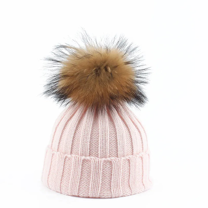 Women's Chunky Ribbed Cotton Blend Winter Beanie-The Yellow Prime
