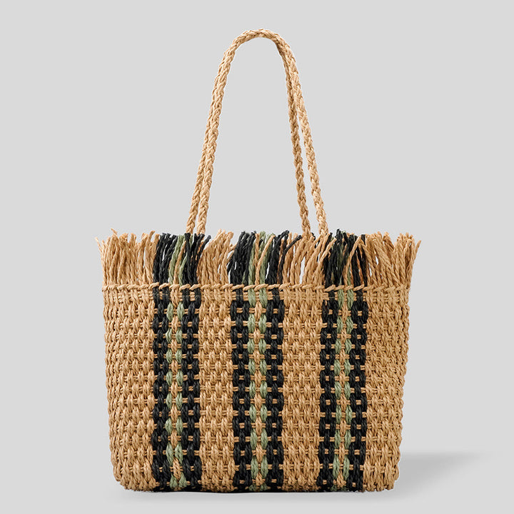 Stylish Women's Handwoven Beach Bag with Spacious Capacity-The Yellow Prime