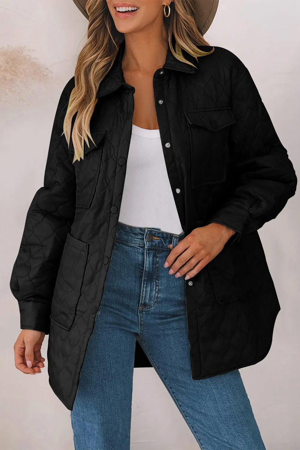 Women's Winter Coat, Snap Front, Collared, Sizes S-2XL