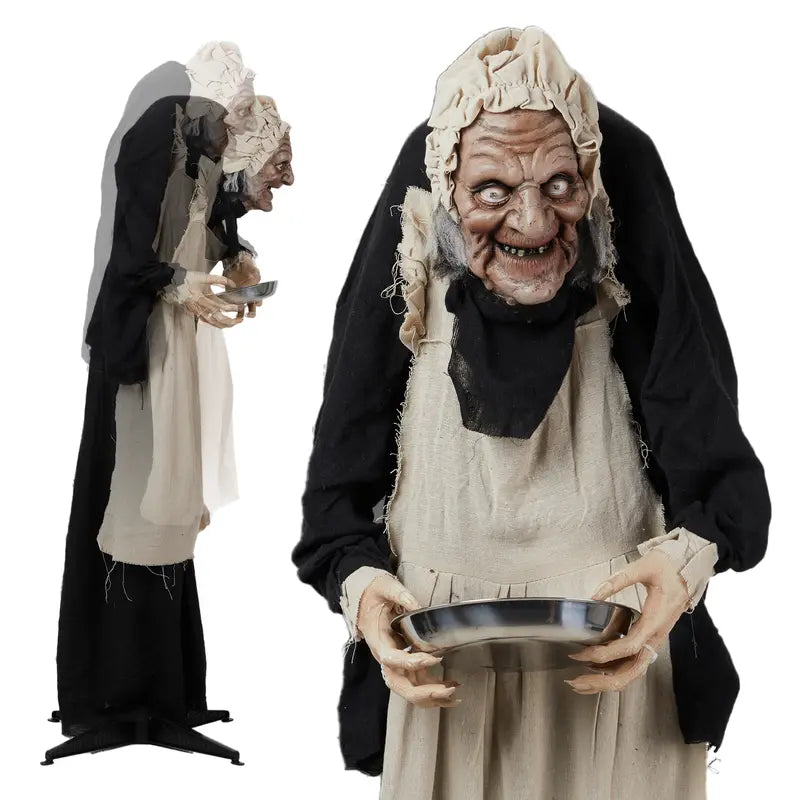 Personnage animé d’Halloween de 5 ft avec mouvement activé par le son et yeux à LED
