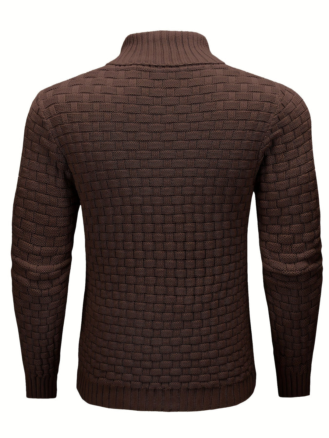 Men's Classic Textured Shawl-Collar Sweater