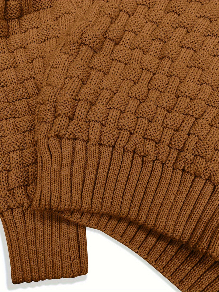Men's Classic Textured Shawl-Collar Sweater