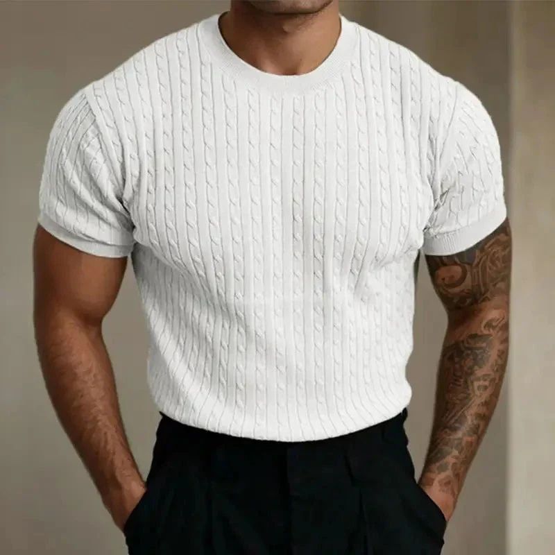 Stylish Knitted Summer Shirt for Men - Lightweight and Comfortable-The Yellow Prime