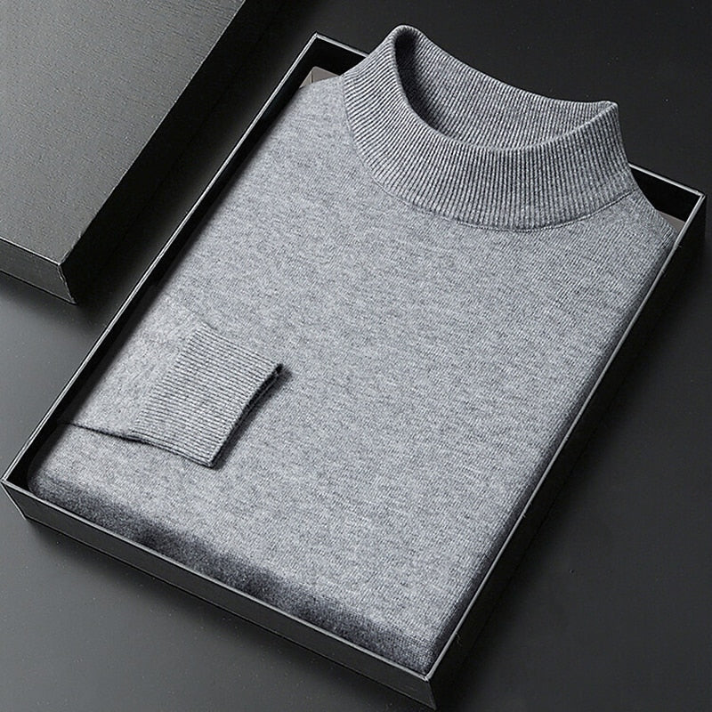 Men's Sophisticated Mock Neck Sweater