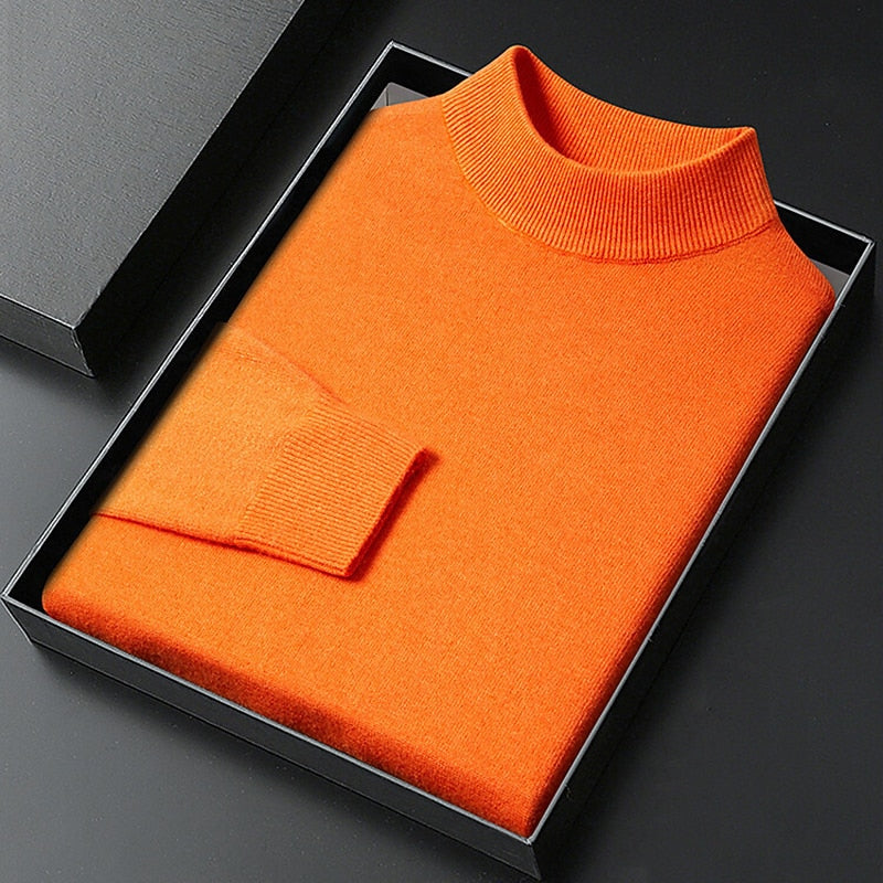 Men's Sophisticated Mock Neck Sweater