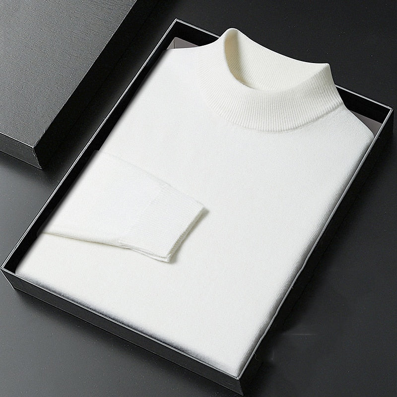 Men's Sophisticated Mock Neck Sweater