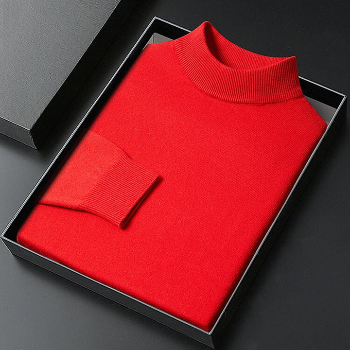 Men's Sophisticated Mock Neck Sweater