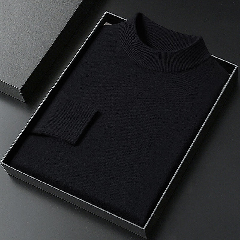 Men's Sophisticated Mock Neck Sweater