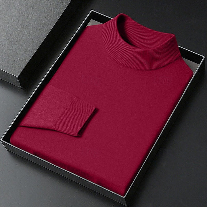 Men's Sophisticated Mock Neck Sweater