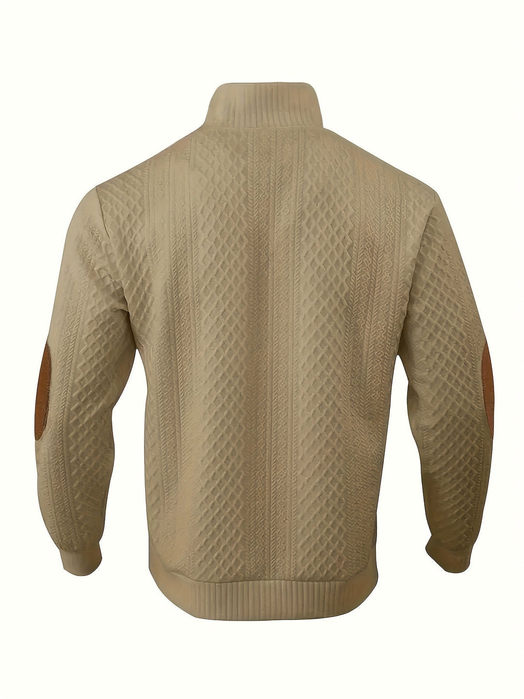 Men's Classic Stand Collar Henley Sweater