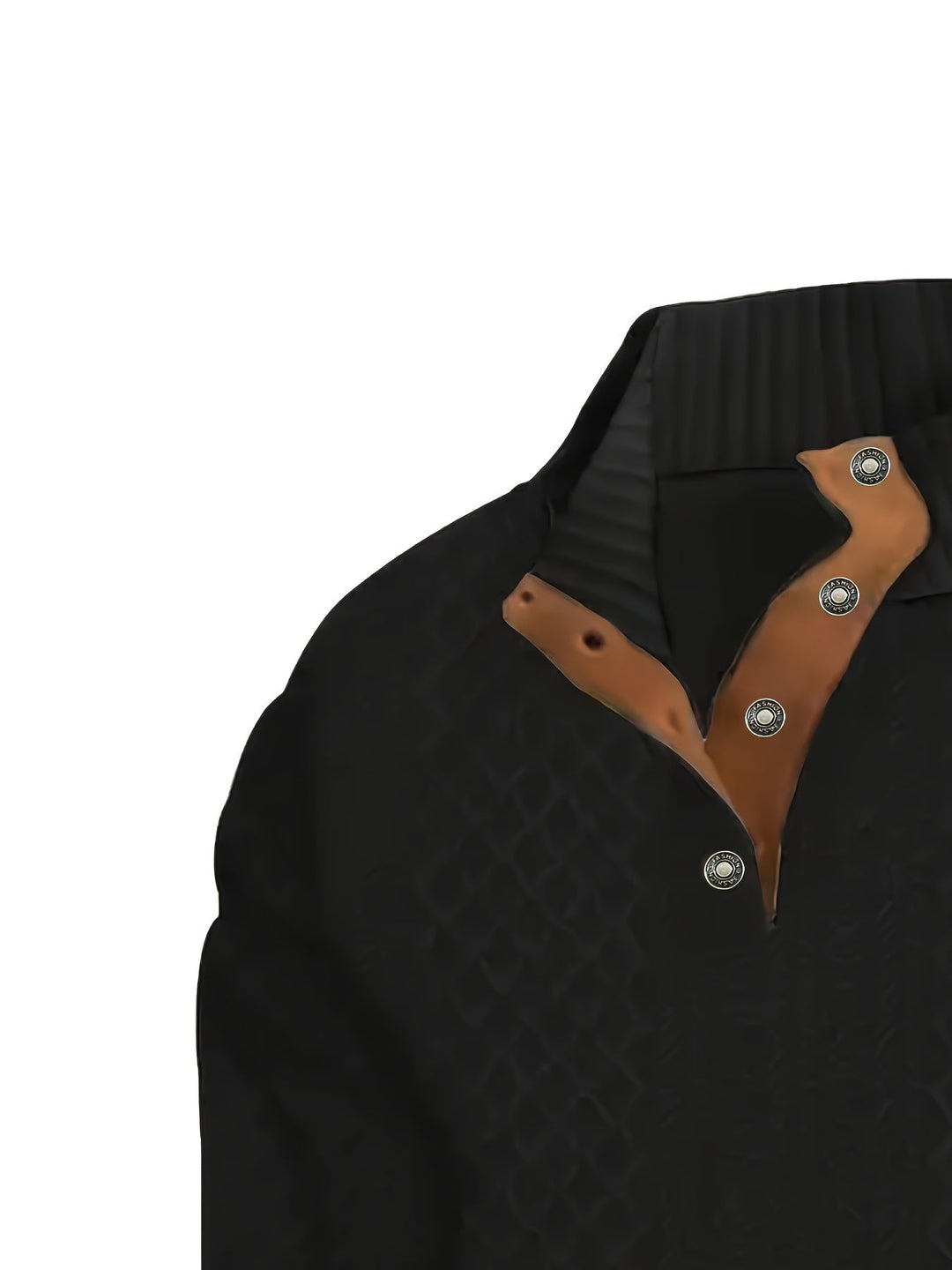 Men's Classic Stand Collar Henley Sweater