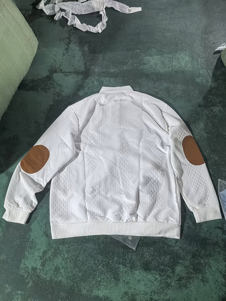 Men's Classic Stand Collar Henley Sweater