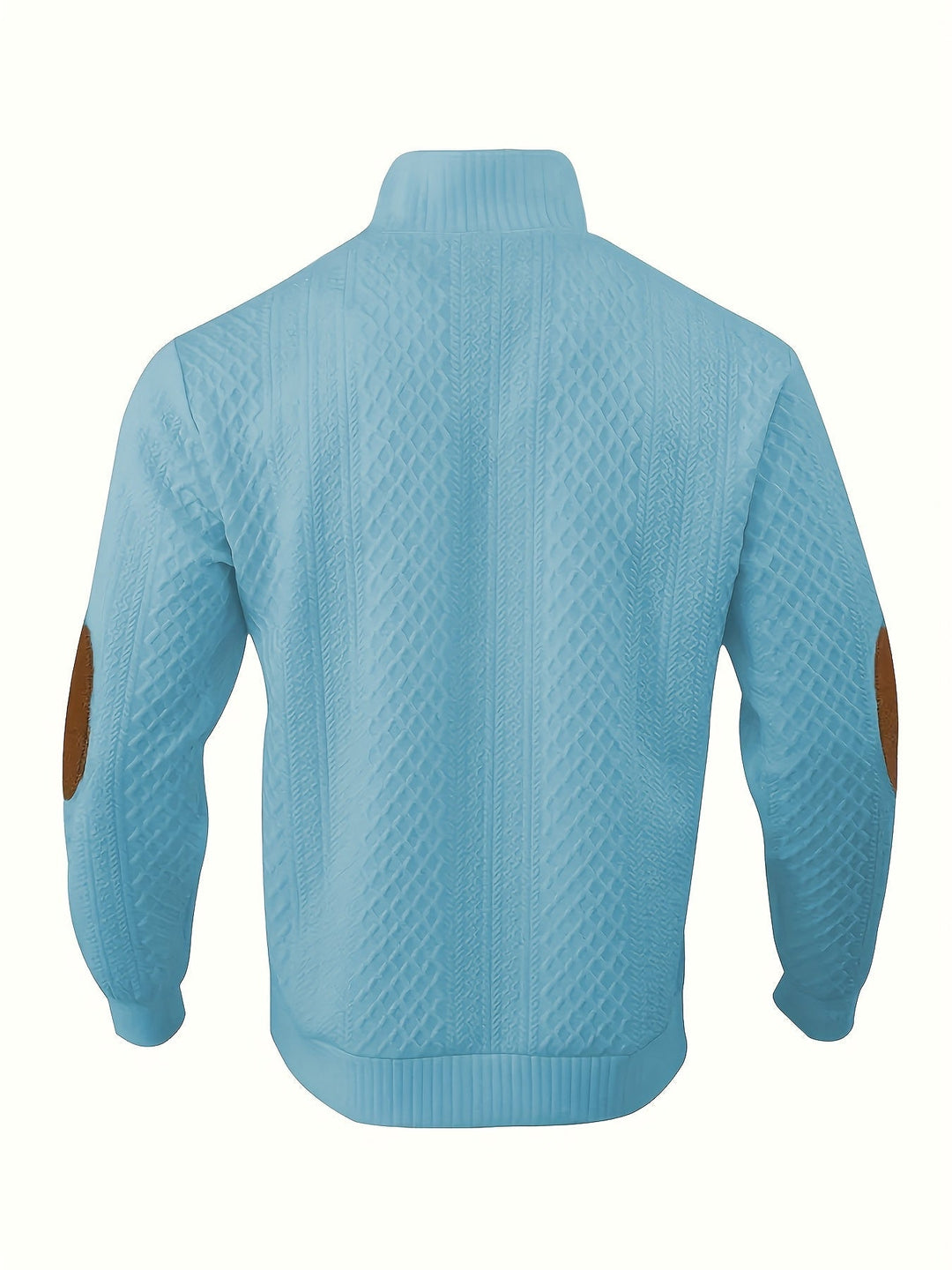 Men's Classic Stand Collar Henley Sweater