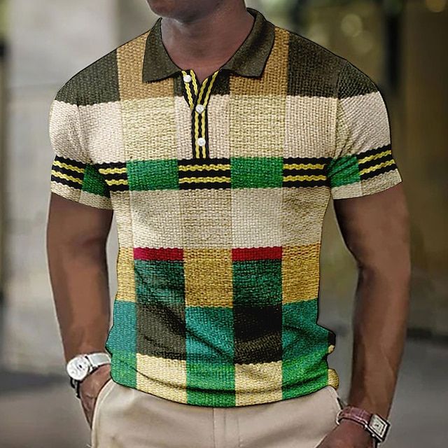 Stylish Checked Polo Shirt for Men - Summer Collection-The Yellow Prime