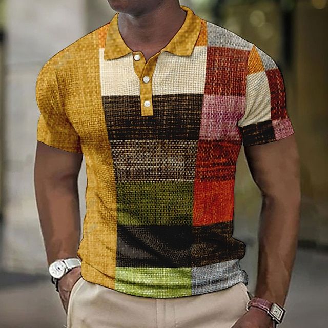 Stylish Checked Polo Shirt for Men - Summer Collection-The Yellow Prime