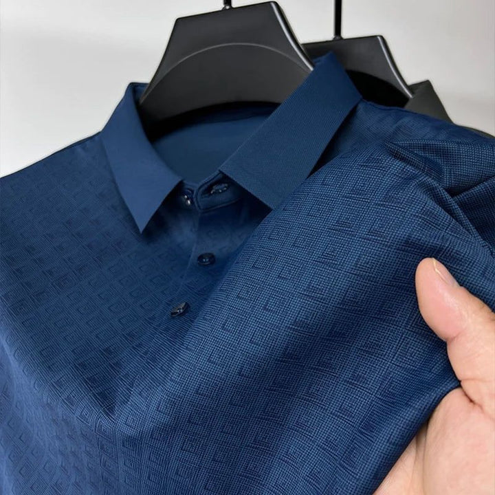 Alex | Men's Stylish Silk Polo Shirt for Summer Fashion-The Yellow Prime