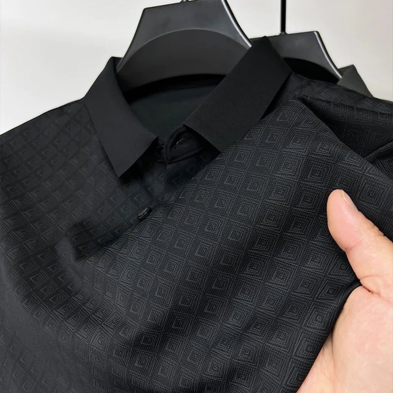 Alex | Men's Stylish Silk Polo Shirt for Summer Fashion-The Yellow Prime