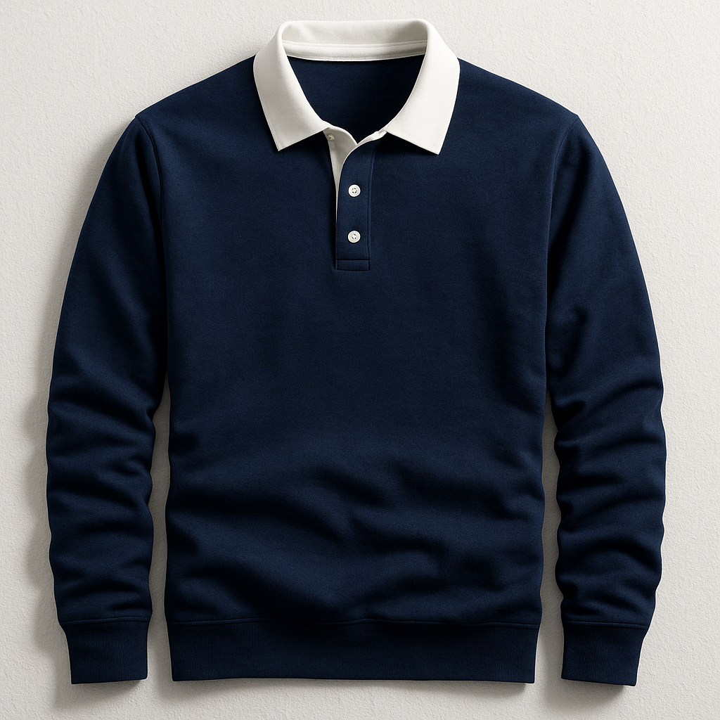 Herren-Langarm-Poloshirt