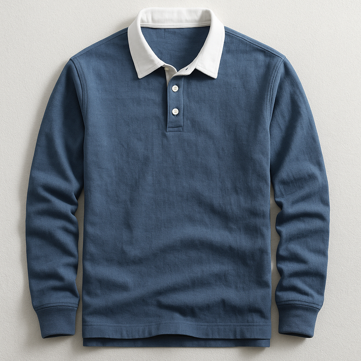 Herren-Langarm-Poloshirt