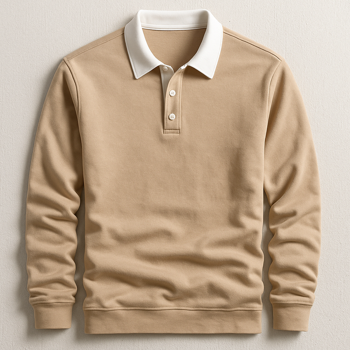 Herren-Langarm-Poloshirt