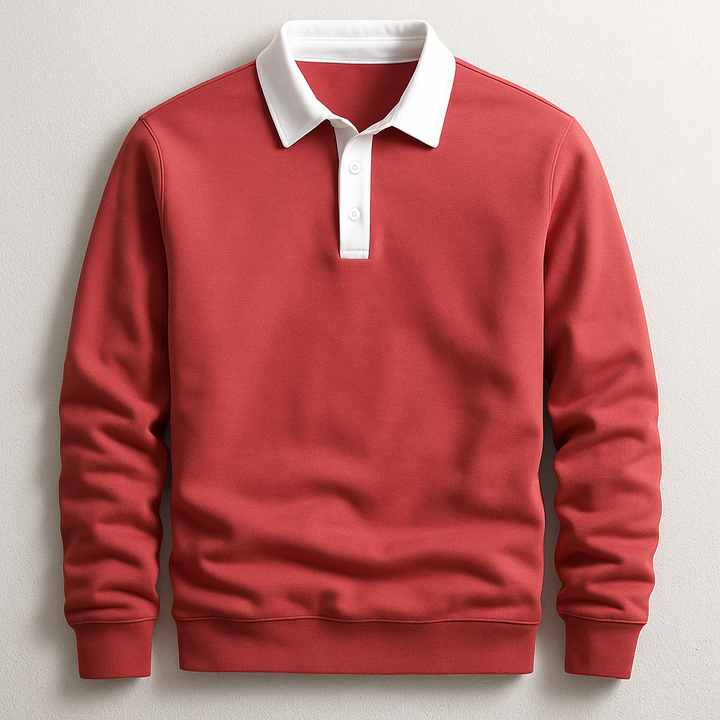 Herren-Langarm-Poloshirt