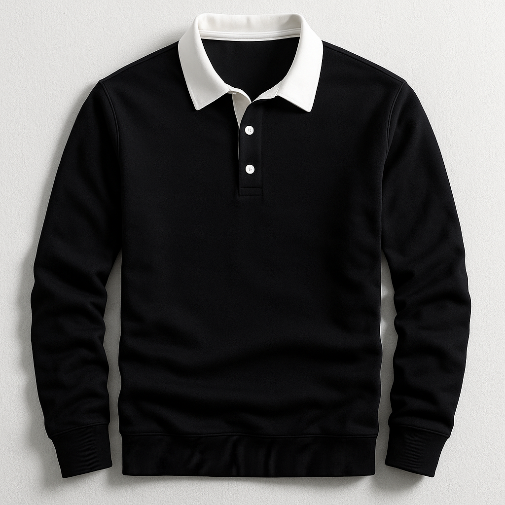 Herren-Langarm-Poloshirt