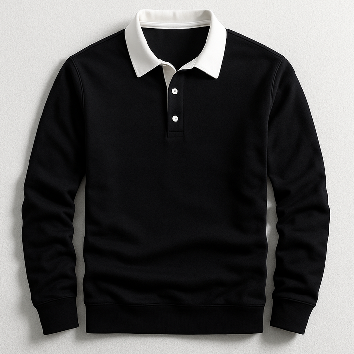 Herren-Langarm-Poloshirt