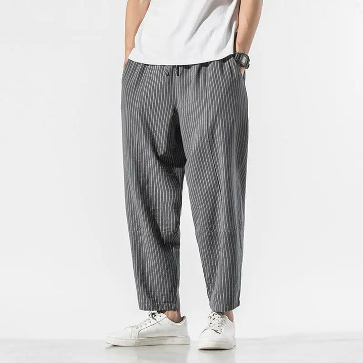 Men's Pinstripe Joggers - Stylish and Comfortable Activewear-The Yellow Prime
