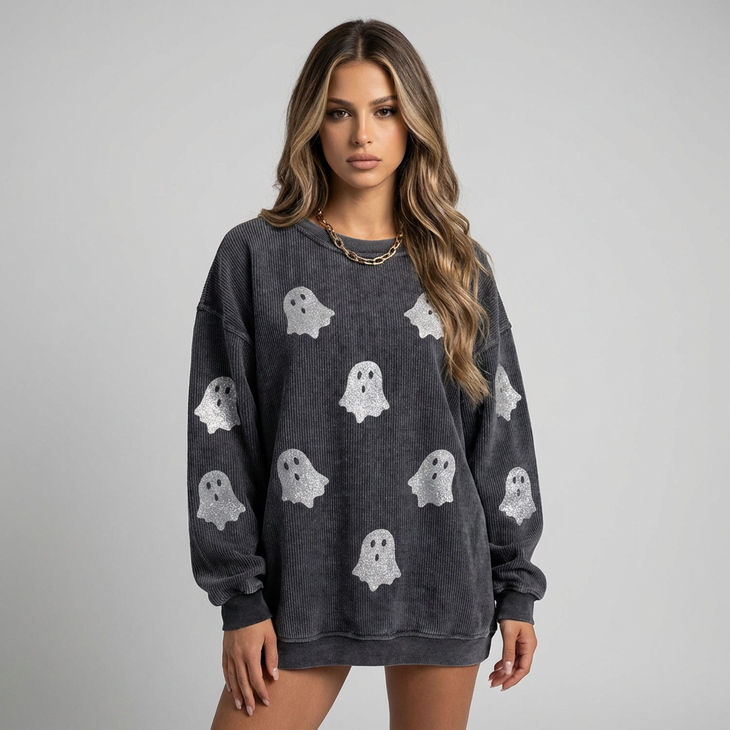 Women's Oversized Round Neck Sweatshirt