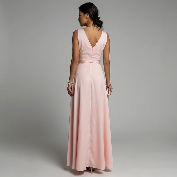 Samantha | Elegant Wrap Dress for Women's Wedding Guests-The Yellow Prime