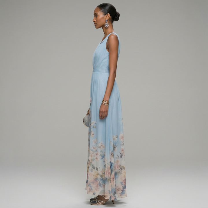 Emma | Women's Floral Summer Wedding Guest Dress-The Yellow Prime