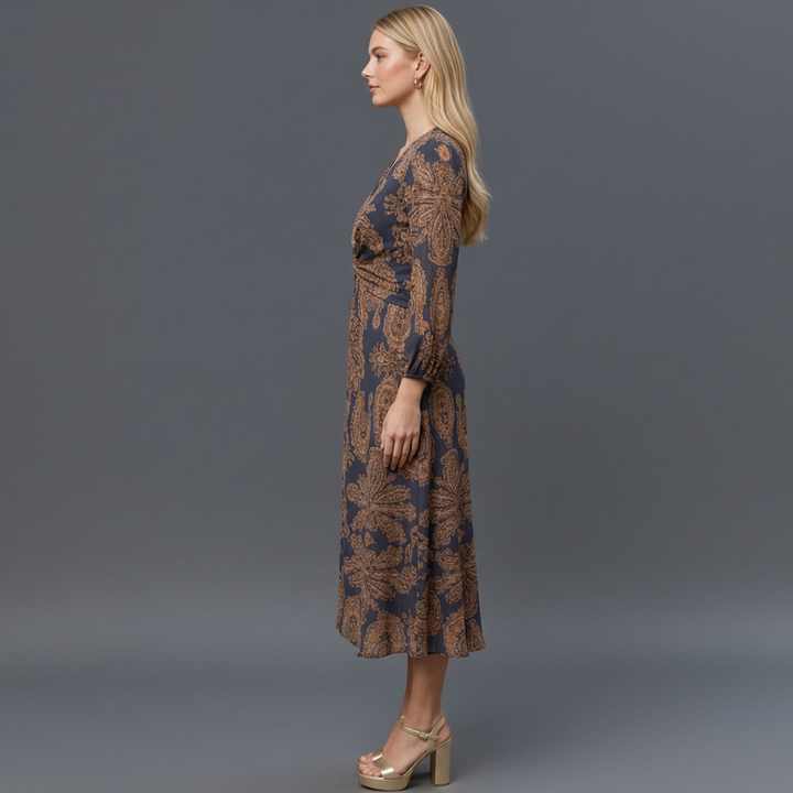 Emily | Floral A-Line Maxi Dress for Women - Summer Style-The Yellow Prime