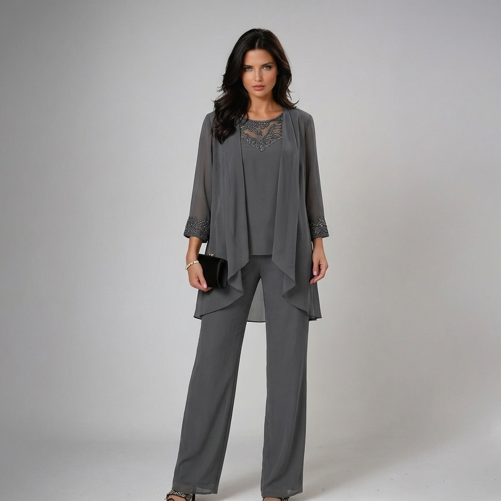 Iva | Women's Elegant Three-Piece Set-The Yellow Prime