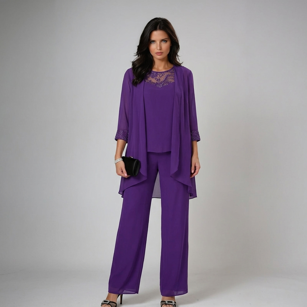 Iva | Women's Elegant Three-Piece Set-The Yellow Prime