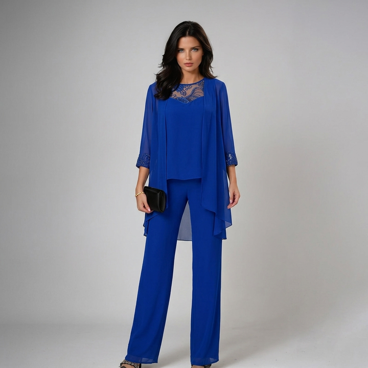 Iva | Women's Elegant Three-Piece Set-The Yellow Prime