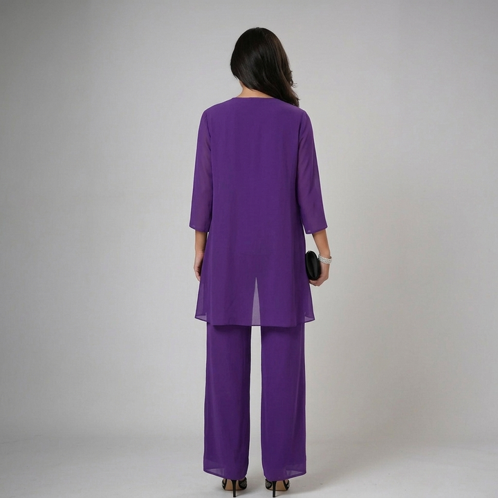 Iva | Women's Elegant Three-Piece Set-The Yellow Prime