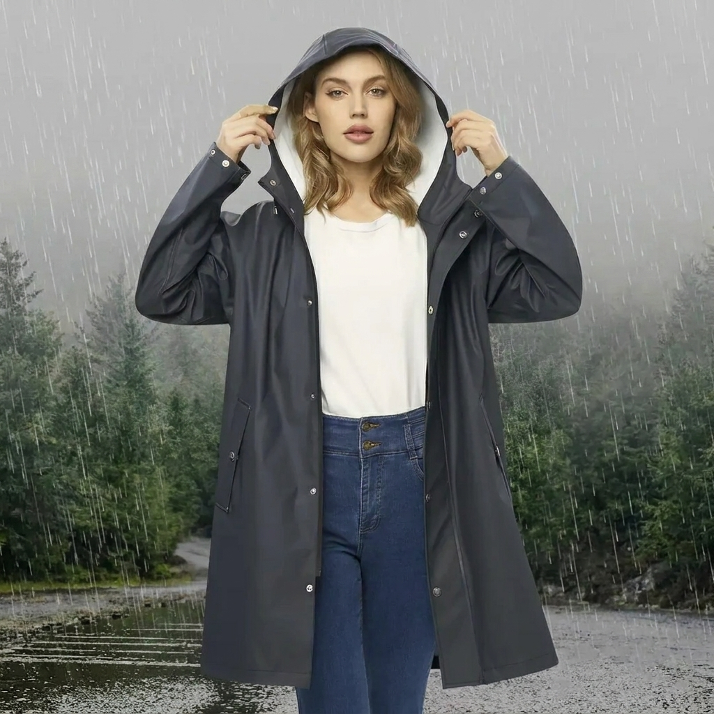 Women's Stylish Hooded Raincoat