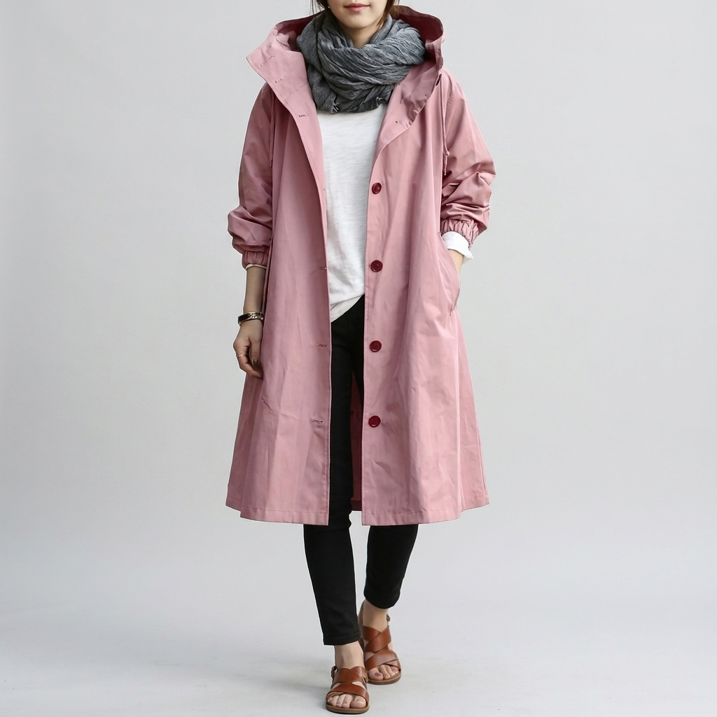 Women's Trendy Rain Jacket – Stylish Outerwear for Wet Weather