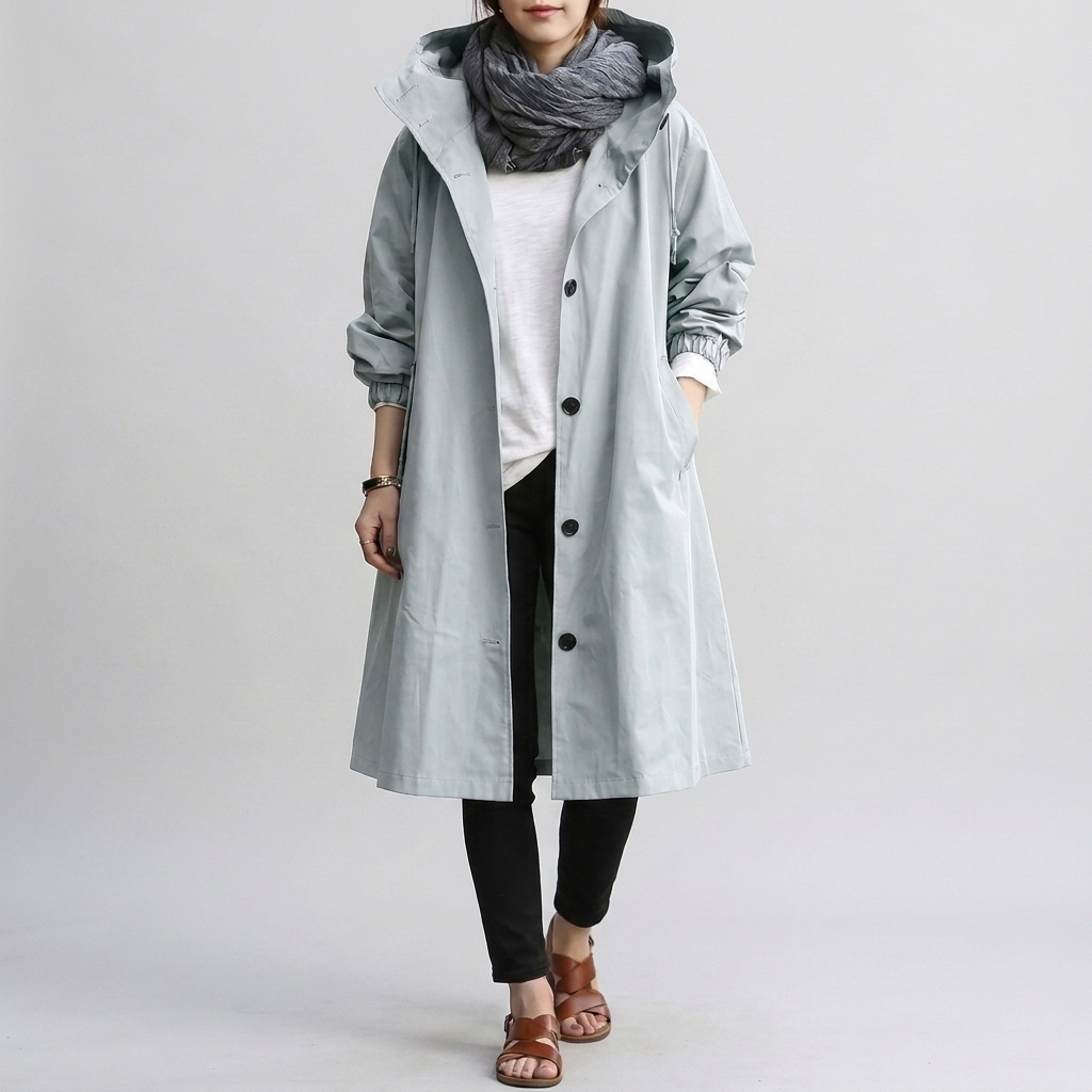 Women's Trendy Rain Jacket – Stylish Outerwear for Wet Weather