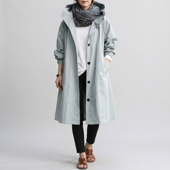 Women's Trendy Rain Jacket – Stylish Outerwear for Wet Weather