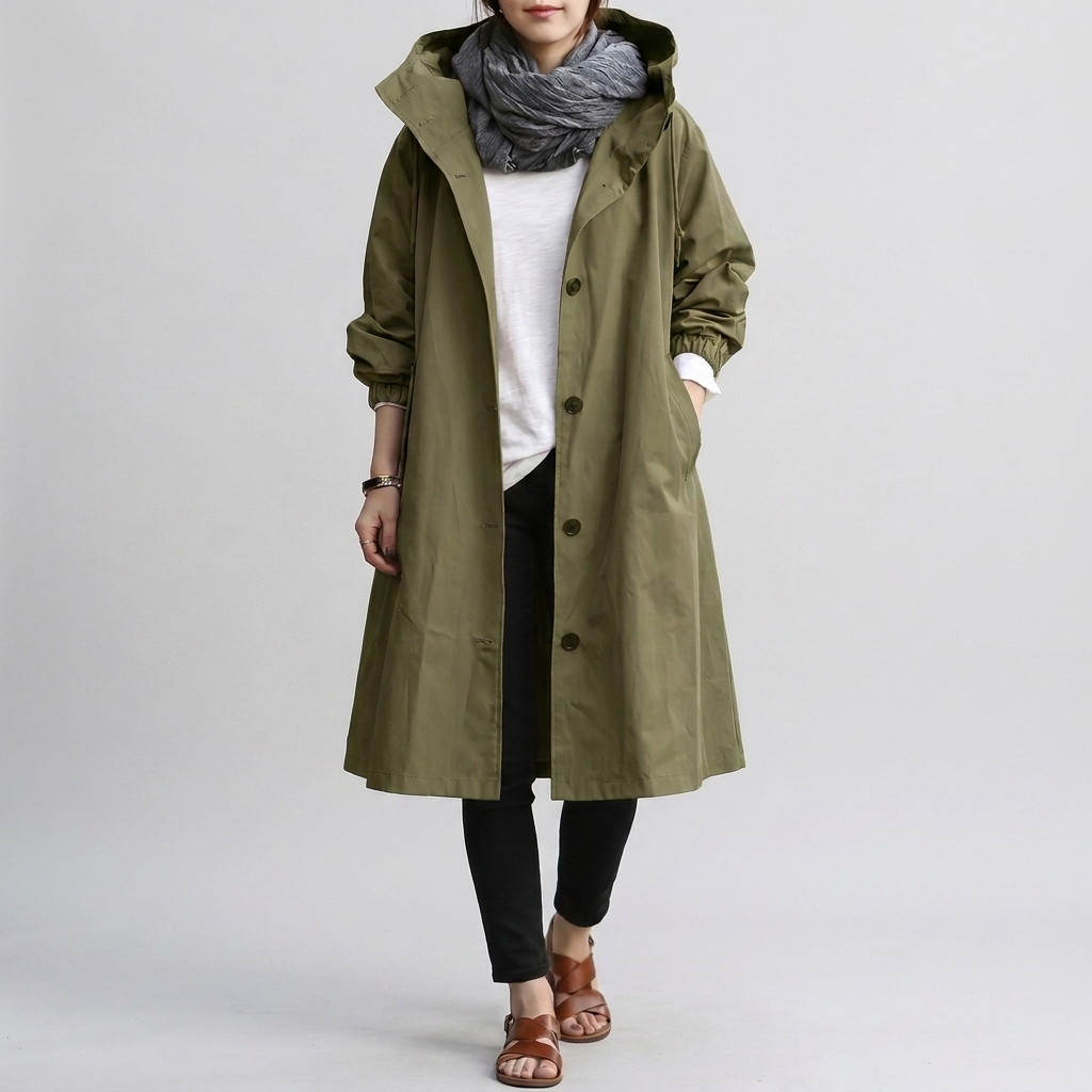 Women's Trendy Rain Jacket – Stylish Outerwear for Wet Weather