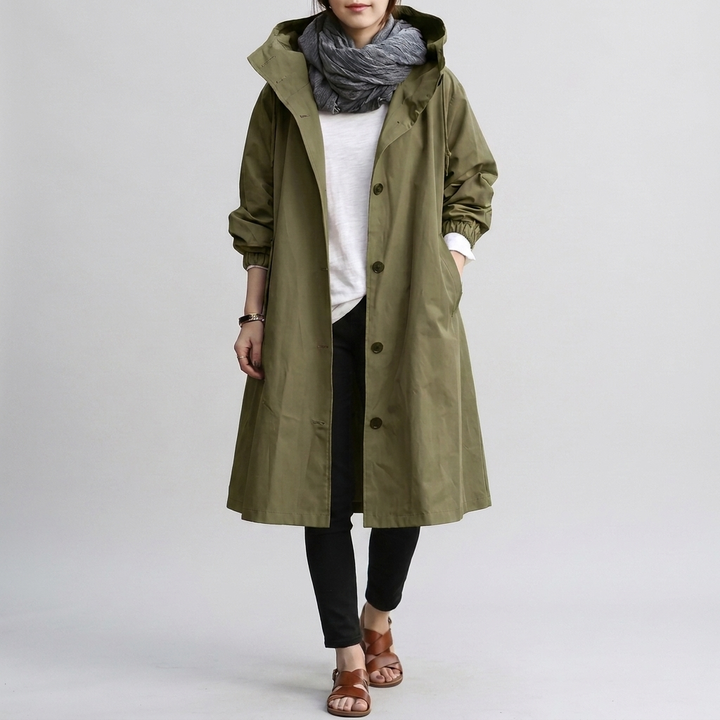 Women's Trendy Rain Jacket – Stylish Outerwear for Wet Weather